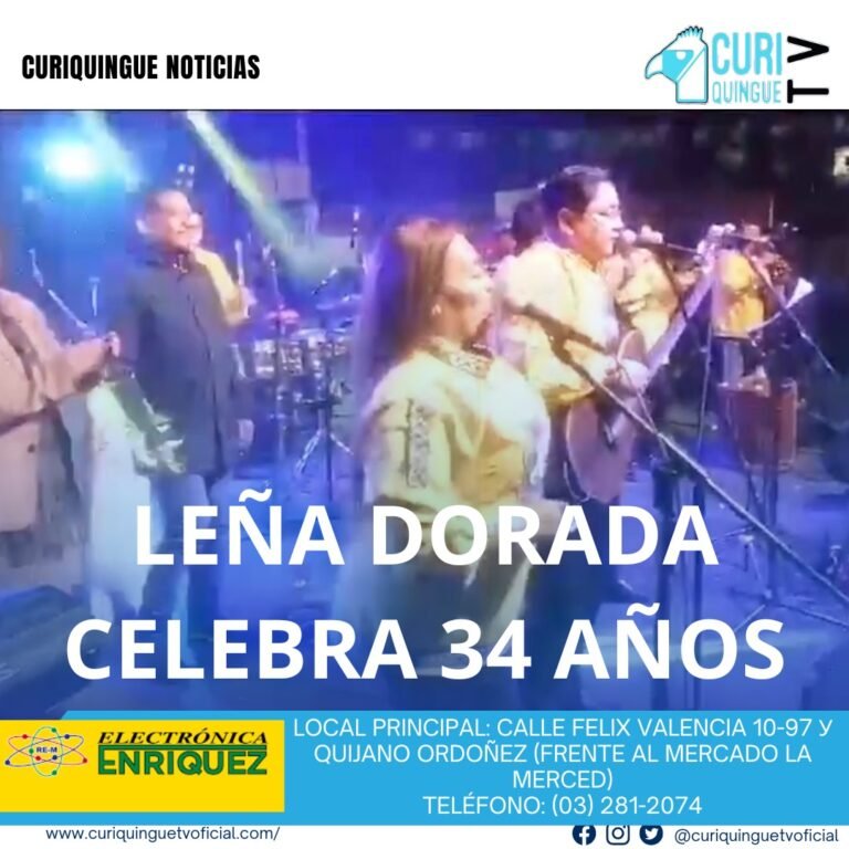 #NoticiaLocal Leña Dorada está celebrando sus 34 años de trayectoria con una serie de eventos especiales. La ciudadanía está invitada a participar y unirse a la celebración. Le recordamos que puede seguir a través de #CuriquingueTv en #ATVCABLE #canal83 #Latacunga #Pujilí #Saquisilí #CBVisión #canal79 #Salcedo #Ambato #TVPlus #canal48 #LaManá #Valencia #Quevedo a las 07H00. ¡Gracias por sintonizarnos! #CuriquingueTv #UnaNuevaFormaDeHacerTelevisión www.curiquinguetv.com