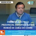 #NoticiaLocal La Empresa Eléctrica Provincial Cotopaxi ha sufrido varios robos de cable de cobre, lo que ha generado pérdidas aproximadas de $35,000. Las autoridades están investigando estos hechos para dar con los responsables. Le recordamos que puede seguir a través de #CuriquingueTv en #ATVCABLE #canal83 #Latacunga #Pujilí #Saquisilí #CBVisión #canal79 #Salcedo #Ambato #TVPlus #canal48 #LaManá #Valencia #Quevedo a las 07H00. ¡Gracias por sintonizarnos! #CuriquingueTv #UnaNuevaFormaDeHacerTelevisión www.curiquinguetv.com