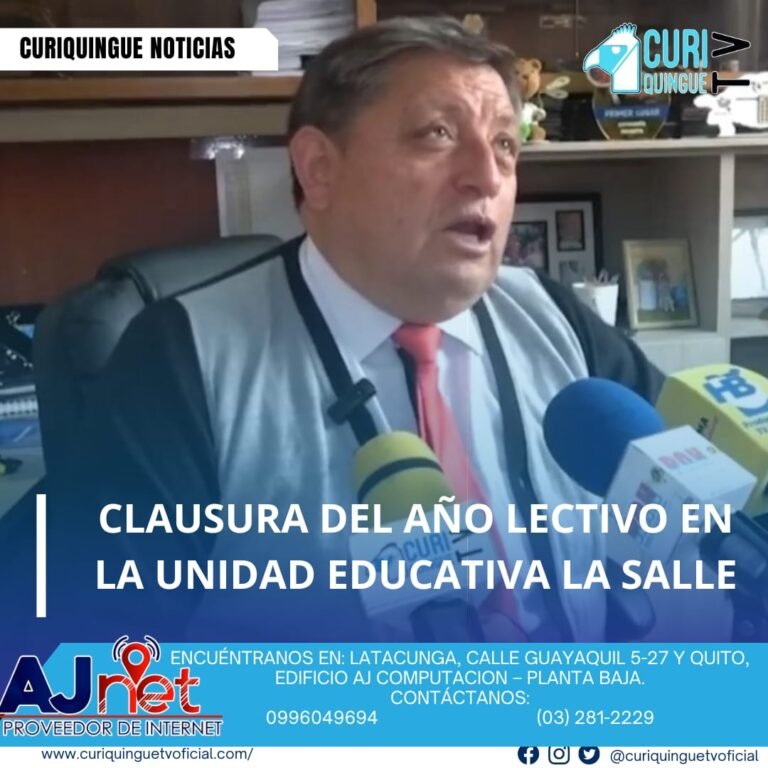 #NoticiaLocal La Unidad Educativa La Salle se prepara para la clausura del año lectivo con eventos como una misa, condecoraciones a los mejores estudiantes y más. Le recordamos que puede seguir a través de #CuriquingueTv en #ATVCABLE #canal83 #Latacunga #Pujilí #Saquisilí #CBVisión #canal79 #Salcedo #Ambato #TVPlus #canal48 #LaManá #Valencia #Quevedo a las 07H00. ¡Gracias por sintonizarnos! #CuriquingueTv #UnaNuevaFormaDeHacerTelevisión www.curiquinguetv.com