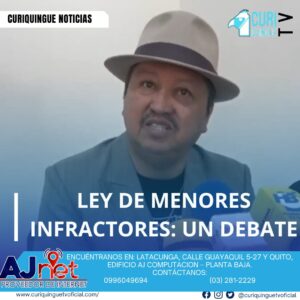 #NoticiaLocal El Dr. Jorge Freire comparte su punto de vista sobre la ley que penaliza a los menores infractores, generando un debate sobre la justicia y la protección de los derechos de los jóvenes. Le recordamos que puede seguir a través de #CuriquingueTv en #ATVCABLE #canal83 #Latacunga #Pujilí #Saquisilí #CBVisión #canal79 #Salcedo #Ambato #TVPlus #canal48 #LaManá #Valencia #Quevedo a las 07H00. ¡Gracias por sintonizarnos! #CuriquingueTv #UnaNuevaFormaDeHacerTelevisión www.curiquinguetv.com