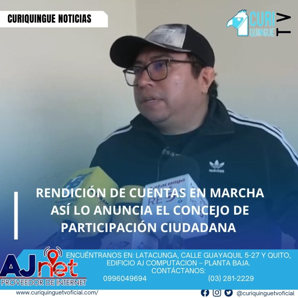 #NoticiaLocal El Consejo de Participación Ciudadana y Control Social informa sobre el proceso de rendición de cuentas de autoridades y instituciones públicas, promoviendo la transparencia y la participación ciudadana en la gestión pública. #EnVivo #CuriquingueNoticias Iniciamos una nueva jornada #informativa. #KarolSalguero acompañando en esta mañana de este viernes 14 de febrero de 2025. ¡Bienvenido! Le recordamos que puede seguir a través de #CuriquingueTv en #ATVCABLE #canal83 #Latacunga #Pujilí #Saquisilí #CBVisión #canal79 #Salcedo #Ambato #TVPlus #canal48 #LaManá #Valencia #Quevedo a las 07H00. ¡Gracias por sintonizarnos! #CuriquingueTv #UnaNuevaFormaDeHacerTelevisión www.curiquinguetv.com