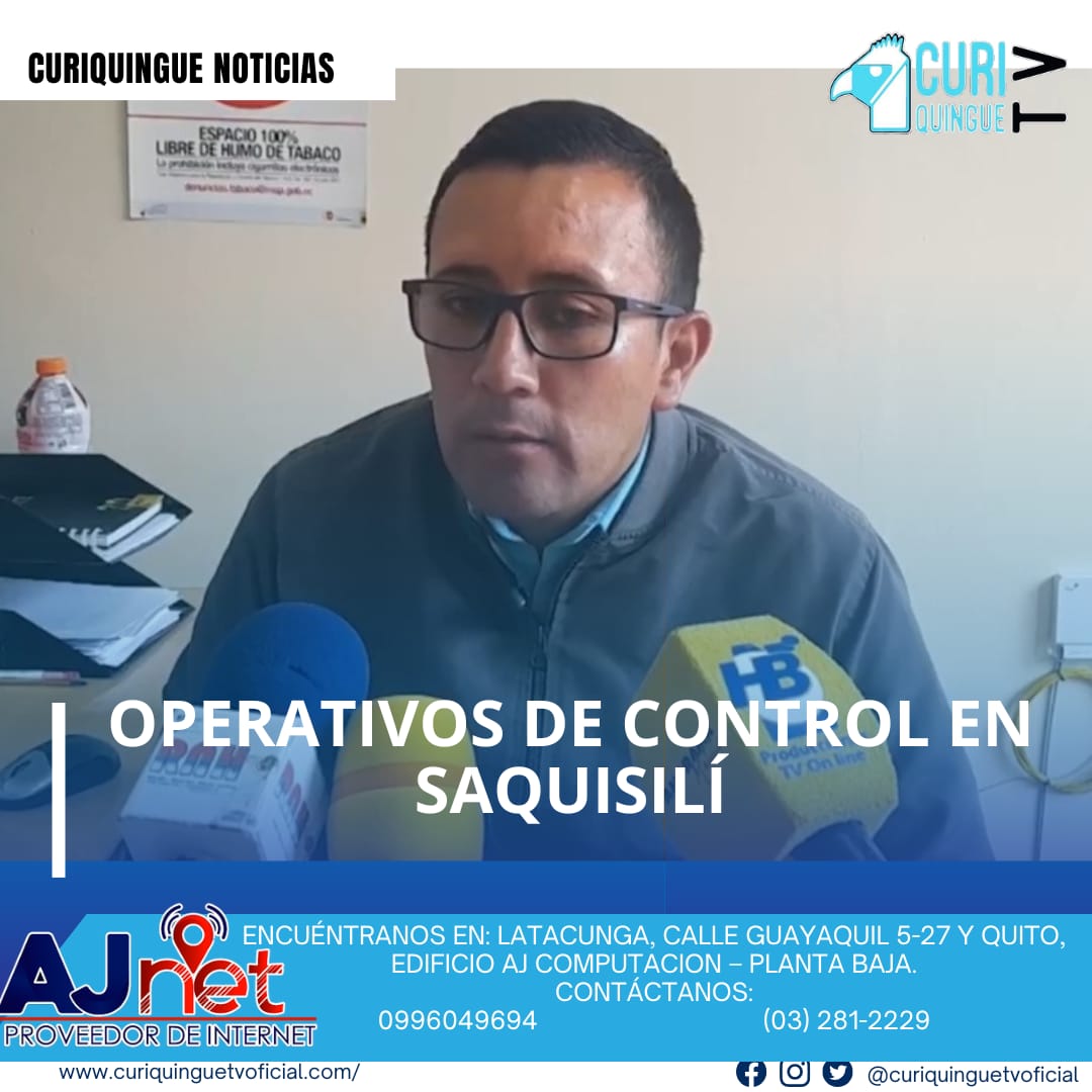 #NoticiaLocal El comisario nacional del cantón Saquisilí informó sobre los operativos de control que se están llevando a cabo en la zona. También explicó los permisos que se otorgan en esta cartera de estado y cómo se están trabajando para mantener el orden y la seguridad en la comunidad. Le recordamos que puede seguir a través de #CuriquingueTv en #ATVCABLE #canal83 #Latacunga #Pujilí #Saquisilí #CBVisión #canal79 #Salcedo #Ambato #TVPlus #canal48 #LaManá #Valencia #Quevedo a las 07H00. ¡Gracias por sintonizarnos! #CuriquingueTv #UnaNuevaFormaDeHacerTelevisión www.curiquinguetv.com