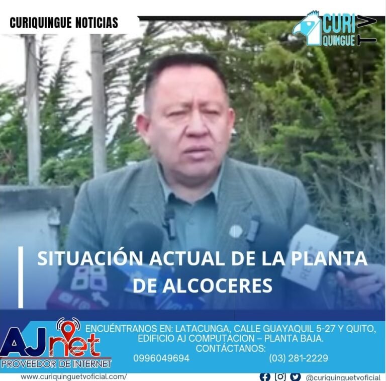 #NoticiaLocal El concejal Xavier Cajilema informó sobre la situación actual de la planta de alcoceres en la zona. Según el concejal, se están tomando medidas para abordar los desafíos y mejorar la eficiencia de la planta. Se espera que estas acciones tengan un impacto positivo en la comunidad y en el medio ambiente. Le recordamos que puede seguir a través de #CuriquingueTv en #ATVCABLE #canal83 #Latacunga #Pujilí #Saquisilí #CBVisión #canal79 #Salcedo #Ambato #TVPlus #canal48 #LaManá #Valencia #Quevedo a las 07H00. ¡Gracias por sintonizarnos! #CuriquingueTv #UnaNuevaFormaDeHacerTelevisión www.curiquinguetv.com