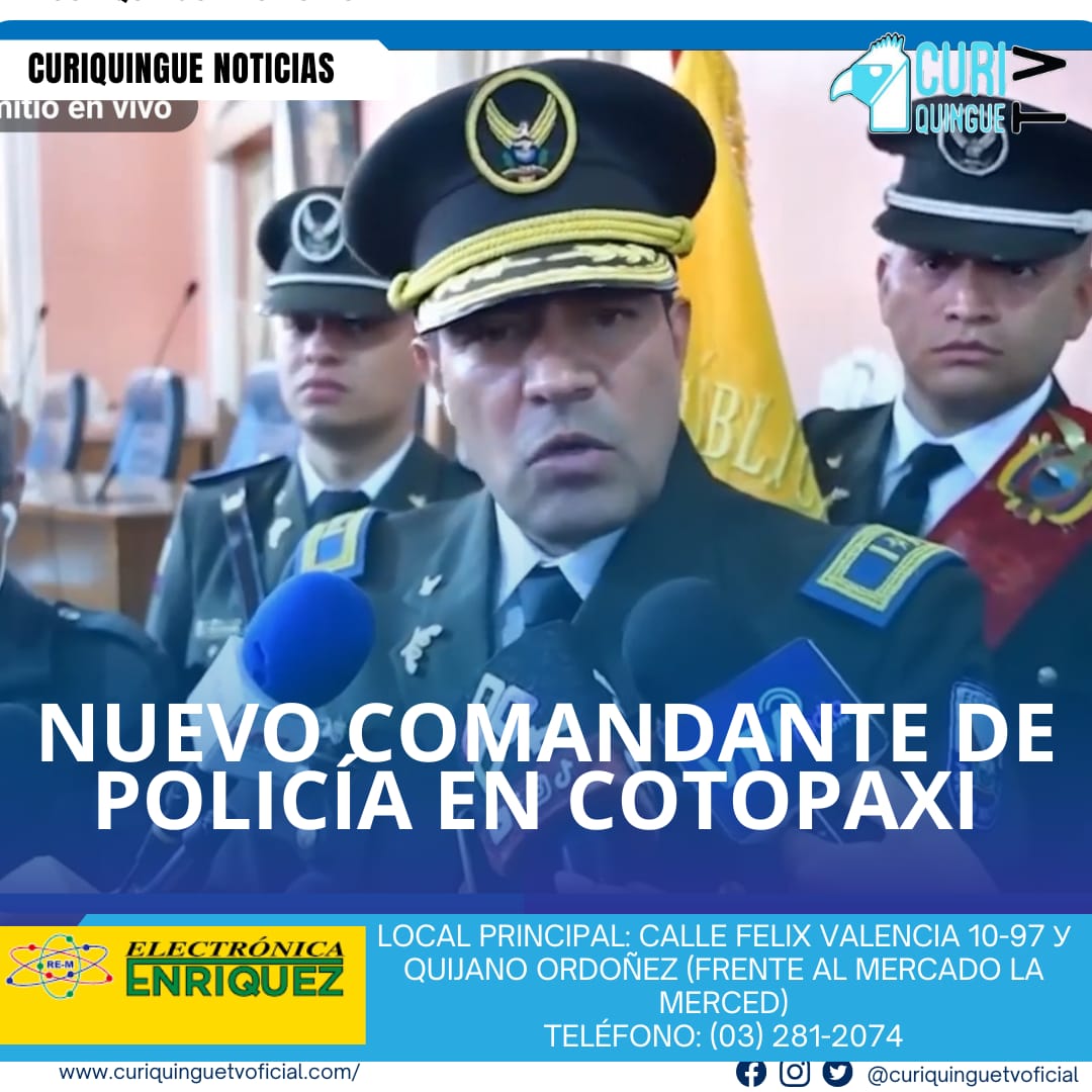 #NoticiaLocal La Subzona Cotopaxi de la Policía Nacional cuenta con un nuevo comandante, el coronel Armando Padilla. Con una amplia experiencia en la institución, el coronel Padilla se compromete a trabajar incansablemente para fortalecer y fomentar la seguridad en la provincia. Le recordamos que puede seguir a través de #CuriquingueTv en #ATVCABLE #canal83 #Latacunga #Pujilí #Saquisilí #CBVisión #canal79 #Salcedo #Ambato #TVPlus #canal48 #LaManá #Valencia #Quevedo a las 07H00. ¡Gracias por sintonizarnos! #CuriquingueTv #UnaNuevaFormaDeHacerTelevisión www.curiquinguetv.com