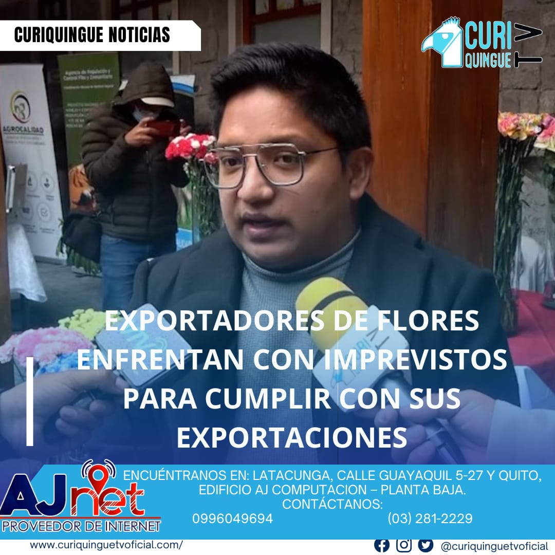 #NoticiaLocal Los exportadores de flores de la región enfrentan desafíos para cumplir con sus exportaciones debido a la guerra en Medio Oriente y el clima adverso que atraviesa el país. A pesar de estos obstáculos, los productores están trabajando arduamente para cumplir con sus compromisos y mantener la calidad de sus productos. Le recordamos que puede seguir a través de #CuriquingueTv en #ATVCABLE #canal83 #Latacunga #Pujilí #Saquisilí #CBVisión #canal79 #Salcedo #Ambato #TVPlus #canal48 #LaManá #Valencia #Quevedo a las 07H00. ¡Gracias por sintonizarnos! #CuriquingueTv #UnaNuevaFormaDeHacerTelevisión www.curiquinguetv.com