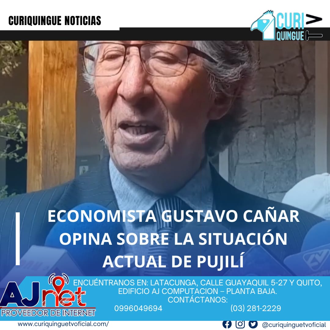 #NoticiaLocal El economista Gustavo Cañar, ex alcalde del cantón Pujilí, compartió su punto de vista sobre la situación actual del cantón. Su opinión ofrece una perspectiva sobre los desafíos y oportunidades que enfrenta Pujilí en la actualidad. Le recordamos que puede seguir a través de #CuriquingueTv en #ATVCABLE #canal83 #Latacunga #Pujilí #Saquisilí #CBVisión #canal79 #Salcedo #Ambato #TVPlus #canal48 #LaManá #Valencia #Quevedo a las 07H00. ¡Gracias por sintonizarnos! #CuriquingueTv #UnaNuevaFormaDeHacerTelevisión www.curiquinguetv.com