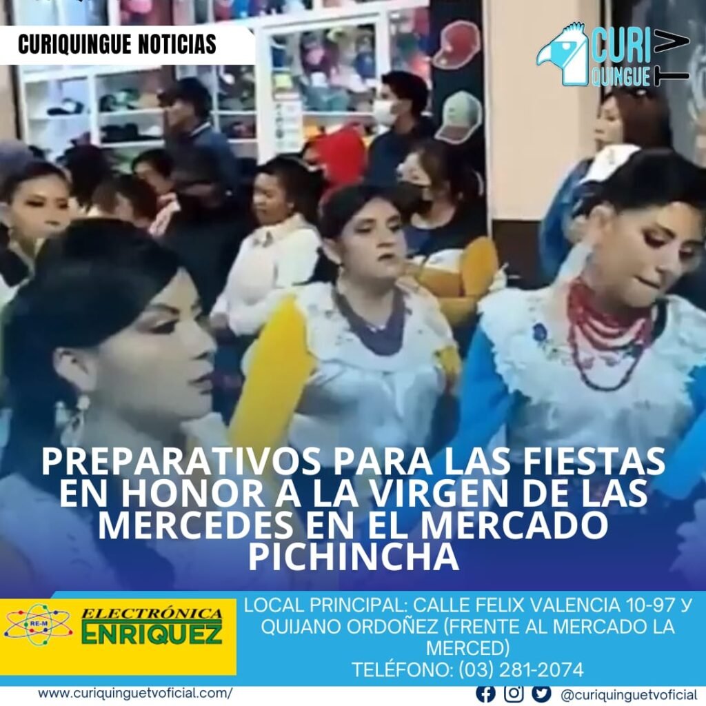 #NoticiaLocal La Asociación de Vivanderas del Mercado Pichincha anuncia las fiestas en honor a la Virgen de las Mercedes, donde se celebrará la fiesta de la "Mamá Negra". También se solicitan mayor coordinación con las autoridades para que la fiesta se lleve a cabo de la mejor manera posible. Le recordamos que puede seguir a través de #CuriquingueTv en #ATVCABLE #canal83 #Latacunga #Pujilí #Saquisilí #CBVisión #canal79 #Salcedo #Ambato #TVPlus #canal48 #LaManá #Valencia #Quevedo a las 07H00. ¡Gracias por sintonizarnos! #CuriquingueTv #UnaNuevaFormaDeHacerTelevisión www.curiquinguetv.com