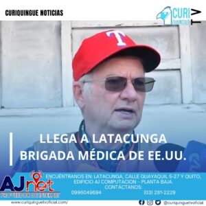 #NoticiaLocal Esteban Thomson Misionero gestionó una brigada con médicos de Estados Unidos que brindan atención médica gratuita. La brigada estará activa hasta el jueves 24 de julio. Le recordamos que puede seguir a través de #CuriquingueTv en #ATVCABLE #canal83 #Latacunga #Pujilí #Saquisilí #CBVisión #canal79 #Salcedo #Ambato #TVPlus #canal48 #LaManá #Valencia #Quevedo a las 07H00. ¡Gracias por sintonizarnos! #CuriquingueTv #UnaNuevaFormaDeHacerTelevisión www.curiquinguetv.com