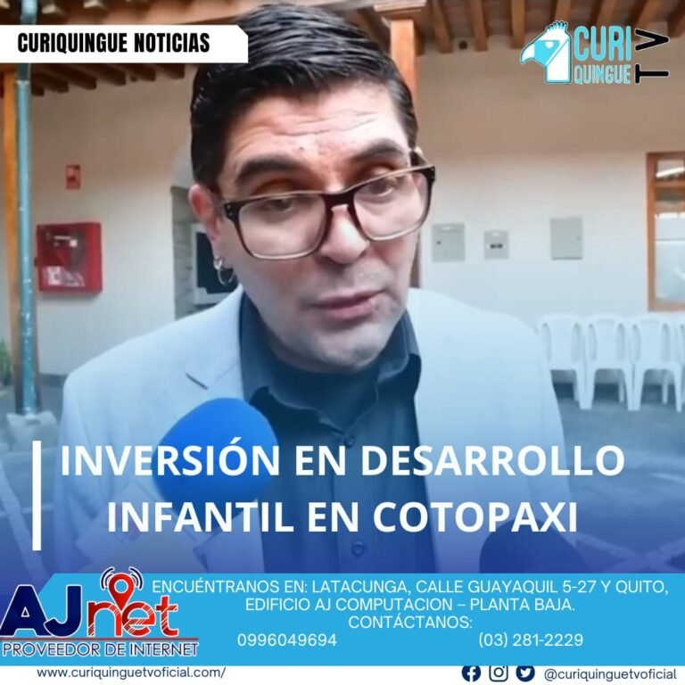 #NoticiaLocal El jefe político de Latacunga, César Padilla, informó sobre convenios entre el MIES y diversas instituciones, con una inversión de 1.5 millones de dólares en 28 centros de desarrollo infantil. Además, se destacó la colaboración con el Municipio y otras entidades para fortalecer la atención a niños en las parroquias del cantón. Le recordamos que puede seguir a través de #CuriquingueTv en #ATVCABLE #canal83 #Latacunga #Pujilí #Saquisilí #CBVisión #canal79 #Salcedo #Ambato #TVPlus #canal48 #LaManá #Valencia #Quevedo a las 07H00. ¡Gracias por sintonizarnos! #CuriquingueTv #UnaNuevaFormaDeHacerTelevisión www.curiquinguetv.com