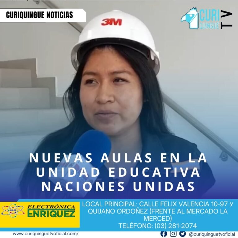 #NoticiaLocal Con una inversión de $130.000, la Unidad Educativa Naciones Unidas del cantón Saquisilí contará con nuevas aulas gracias a un esfuerzo conjunto entre la constructora liderada por Tania Chugchilán y el Departamento de Fiscalización del municipio. La obra se desarrolla según un plan coordinado entre la institución educativa y autoridades locales, que han supervisado las especificaciones técnicas y garantizado materiales adecuados para la infraestructura. La inauguración de estas aulas está prevista para el inicio del próximo año lectivo, lo que marcará un avance significativo en la mejora de espacios escolares y reafirmará el compromiso institucional con la educación del cantón. La comunidad contará con un entorno más adecuado para el aprendizaje.