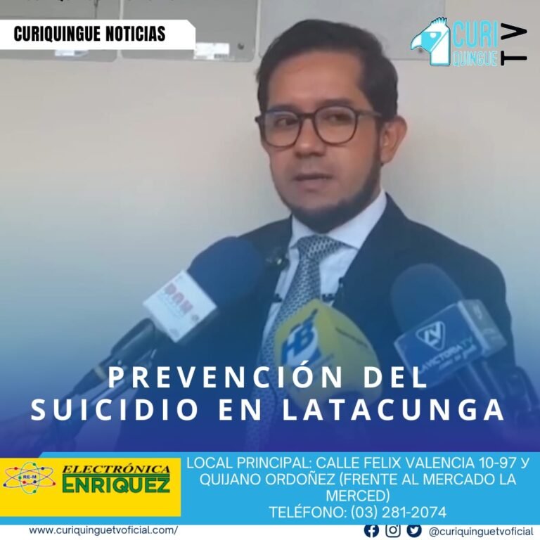 #NoticiaLocal El secretario general de Derechos Humanos del cantón Latacunga, Andrés Andino, informó sobre las actividades articuladas para prevenir el suicidio y fortalecer la salud mental. Estas acciones se ejecutan en coordinación con el Ministerio de Salud Pública y el área de atención prioritaria, con un enfoque en la protección emocional de adolescentes y jóvenes en situación de vulnerabilidad.