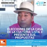 #NoticiaLocal La lista 3 “Cultura en Acción”, candidata a la presidencia de la Casa de la Cultura Núcleo de Cotopaxi, presentó sus propuestas en una rueda de prensa de cara a las elecciones del 16 de agosto. Su plan incluye abrir el espacio a la comunidad artística, mejorar el cuidado del edificio y fomentar la creación de proyectos culturales sólidos. Además, destacan iniciativas como las caravanas artísticas y la promoción de la danza folklórica para fortalecer el arte en la provincia. También señalaron que el presupuesto de la institución es de 220 mil dólares, de los cuales el 70% se destina a gastos corrientes. El movimiento enfatizó la necesidad de una administración transparente y eficiente para reorientar recursos hacia actividades que impulsen el desarrollo artístico local. Con este enfoque, invitaron a la ciudadanía a respaldar su propuesta de renovación cultural.
