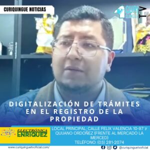 #NoticiaLocal El GAD Municipal de Latacunga implementa la digitalización de algunos trámites en el Registro de la Propiedad, lo que permite mayor celeridad en las gestiones que efectúa la ciudadanía. Mauricio Vaca, encargado del Registro de la Propiedad, destacó que esta medida busca mejorar la eficiencia y reducir tiempos de espera para los usuarios.