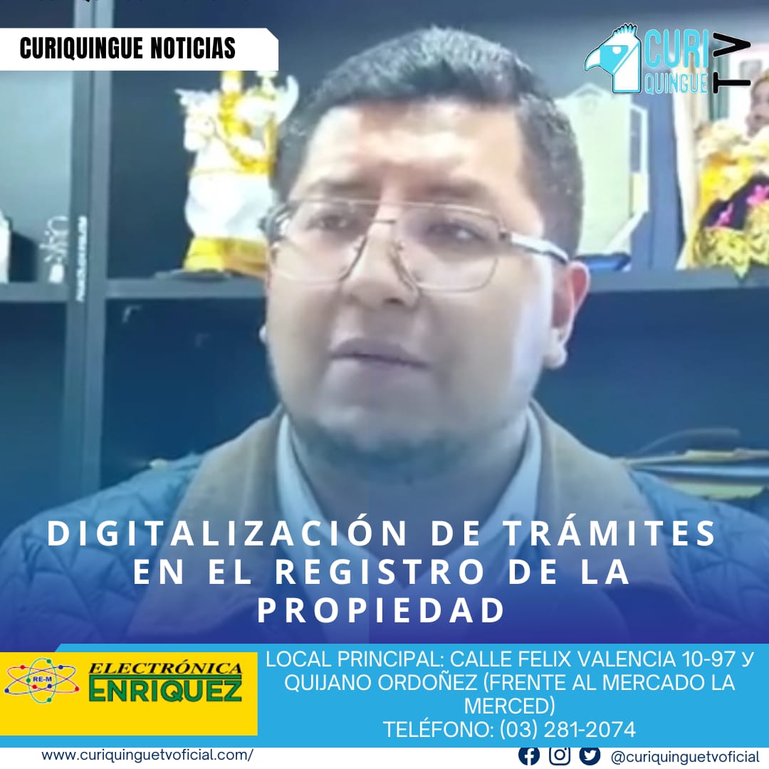 #NoticiaLocal El GAD Municipal de Latacunga implementa la digitalización de algunos trámites en el Registro de la Propiedad, lo que permite mayor celeridad en las gestiones que efectúa la ciudadanía. Mauricio Vaca, encargado del Registro de la Propiedad, destacó que esta medida busca mejorar la eficiencia y reducir tiempos de espera para los usuarios.