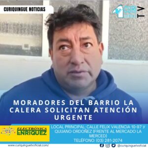 #NoticiaLocal Los moradores del barrio La Calera acudieron al Municipio de Latacunga para solicitar atención urgente en temas de infraestructura y servicios básicos. Entre los principales pedidos está la construcción de un nuevo tanque de reserva y distribución de agua potable, ya que el actual ha superado los 40 años de uso y no abastece adecuadamente a la comunidad. También denunciaron el mal estado de las vías y la limitada presencia policial.