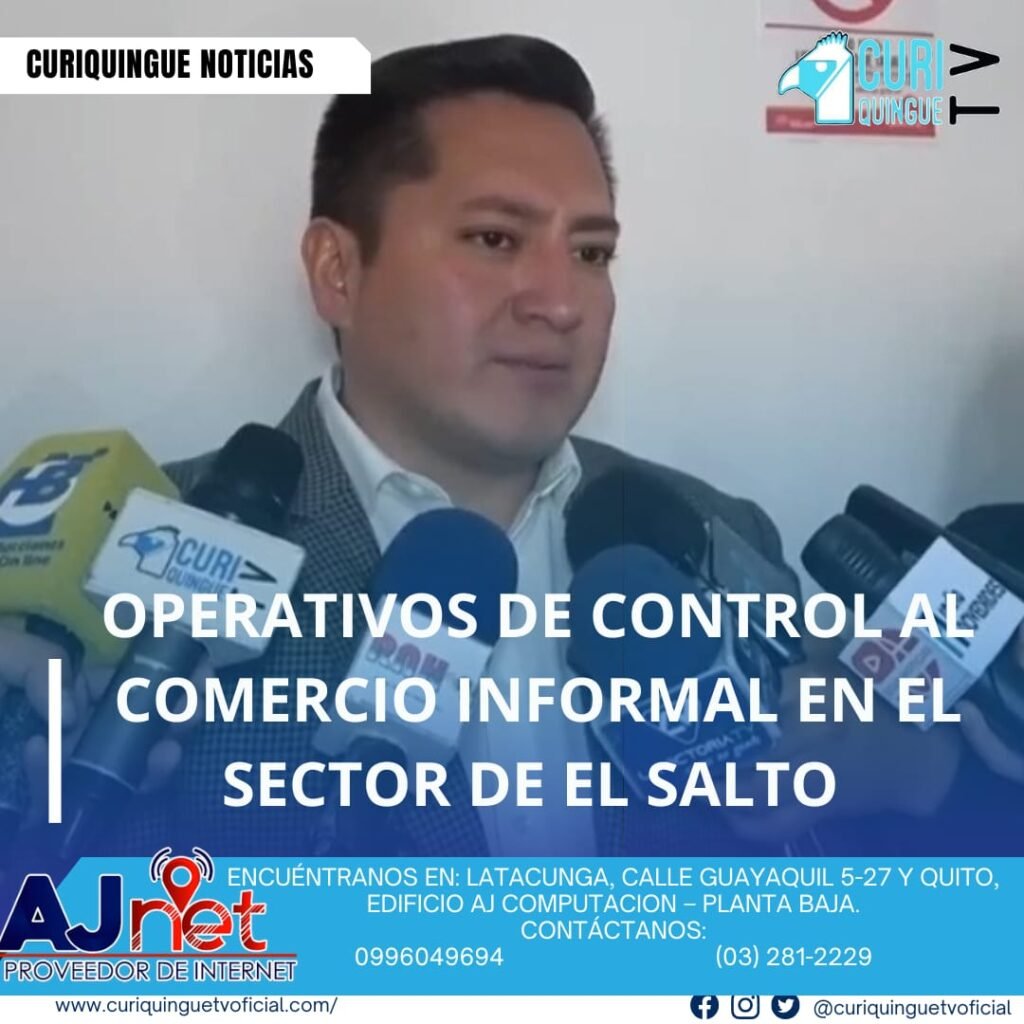 #NoticiaLocal El director de servicios públicos manifestó que se están resolviendo varios inconvenientes en el sector de El Salto, como la pérdida de internet y los operativos de control al comercio informal. Le recordamos que puede seguir a través de #CuriquingueTv en #ATVCABLE #canal83 #Latacunga #Pujilí #Saquisilí #CBVisión #canal79 #Salcedo #Ambato #TVPlus #canal48 #LaManá #Valencia #Quevedo a las 07H00. ¡Gracias por sintonizarnos! #CuriquingueTv #UnaNuevaFormaDeHacerTelevisión www.curiquinguetv.com