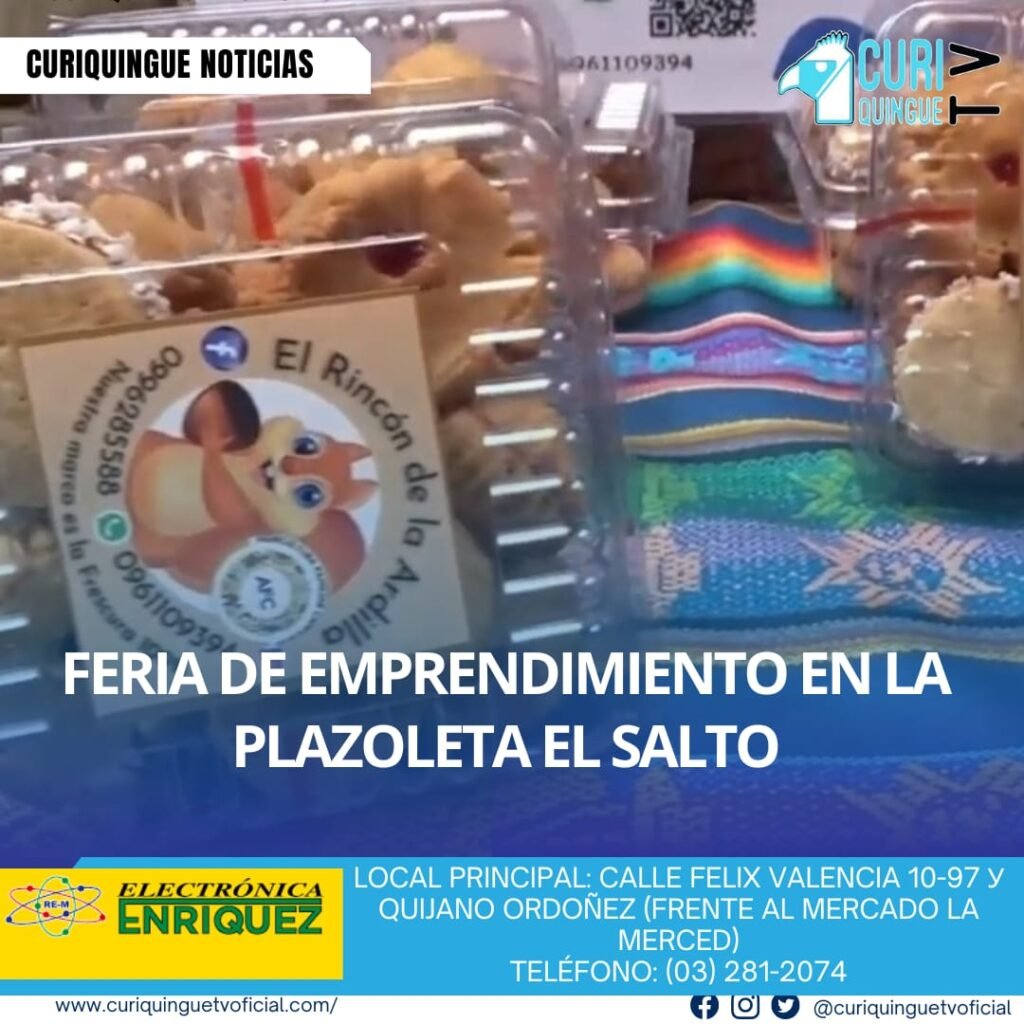 #NoticiaLocal La empresa Ciudad Futuro invita a la ciudadanía a participar en la feria que se realizará el 23 de agosto en la plazoleta El Salto, a partir de las 9 de la mañana. En este evento, se expondrán varios productos de emprendimiento, ofreciendo una oportunidad para que los emprendedores locales muestren sus iniciativas y productos innovadores. Le recordamos que puede seguir a través de #CuriquingueTv en #ATVCABLE #canal83 #Latacunga #Pujilí #Saquisilí #CBVisión #canal79 #Salcedo #Ambato #TVPlus #canal48 #LaManá #Valencia #Quevedo a las 07H00. ¡Gracias por sintonizarnos! #CuriquingueTv #UnaNuevaFormaDeHacerTelevisión www.curiquinguetv.com