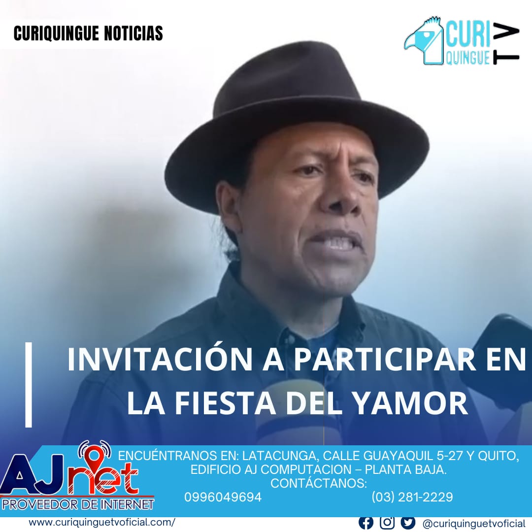 #NoticiaLocales Una comisión del Municipio de Otavalo realizó una visita a la Municipalidad de Latacunga para comprometer su participación en la Fiesta del Yamor. Se espera que se concrete la participación de la municipalidad en esta importante celebración cultural. La Fiesta del Yamor es una tradición importante en la región y se espera que sea un éxito gracias a la colaboración entre las diferentes instituciones. Le recordamos que puede seguir a través de #CuriquingueTv en #ATVCABLE #canal83 #Latacunga #Pujilí #Saquisilí #CBVisión #canal79 #Salcedo #Ambato #TVPlus #canal48 #LaManá #Valencia #Quevedo a las 07H00. ¡Gracias por sintonizarnos! #CuriquingueTv #UnaNuevaFormaDeHacerTelevisión www.curiquinguetv.com