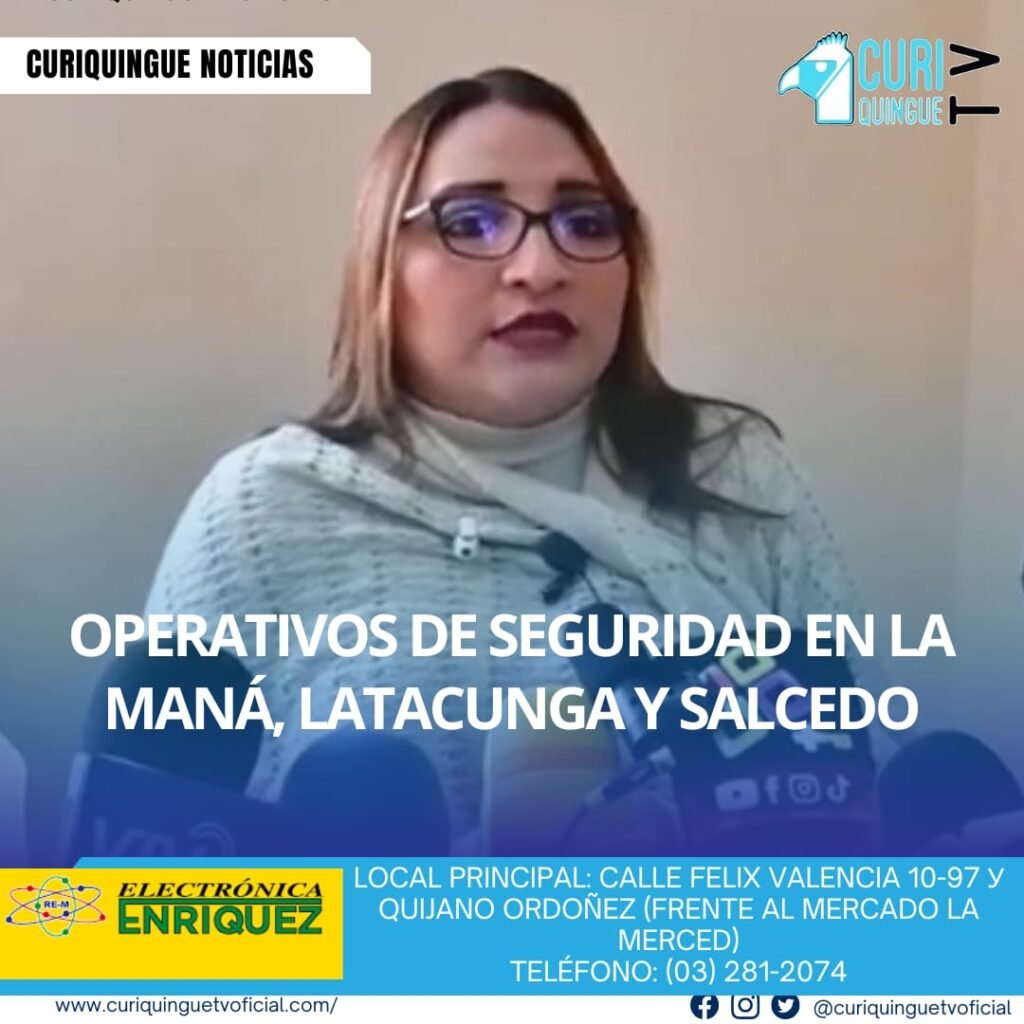 La Intendenta General de Policía, Jhoana Mayo, informó sobre los resultados de los operativos realizados durante el pasado fin de semana en diversos cantones de la provincia. En La Maná, se decomisó una arma de fuego y se detuvo a una persona, mientras que en Latacunga y Salcedo se llevaron a cabo diversos operativos para garantizar la seguridad y el orden.