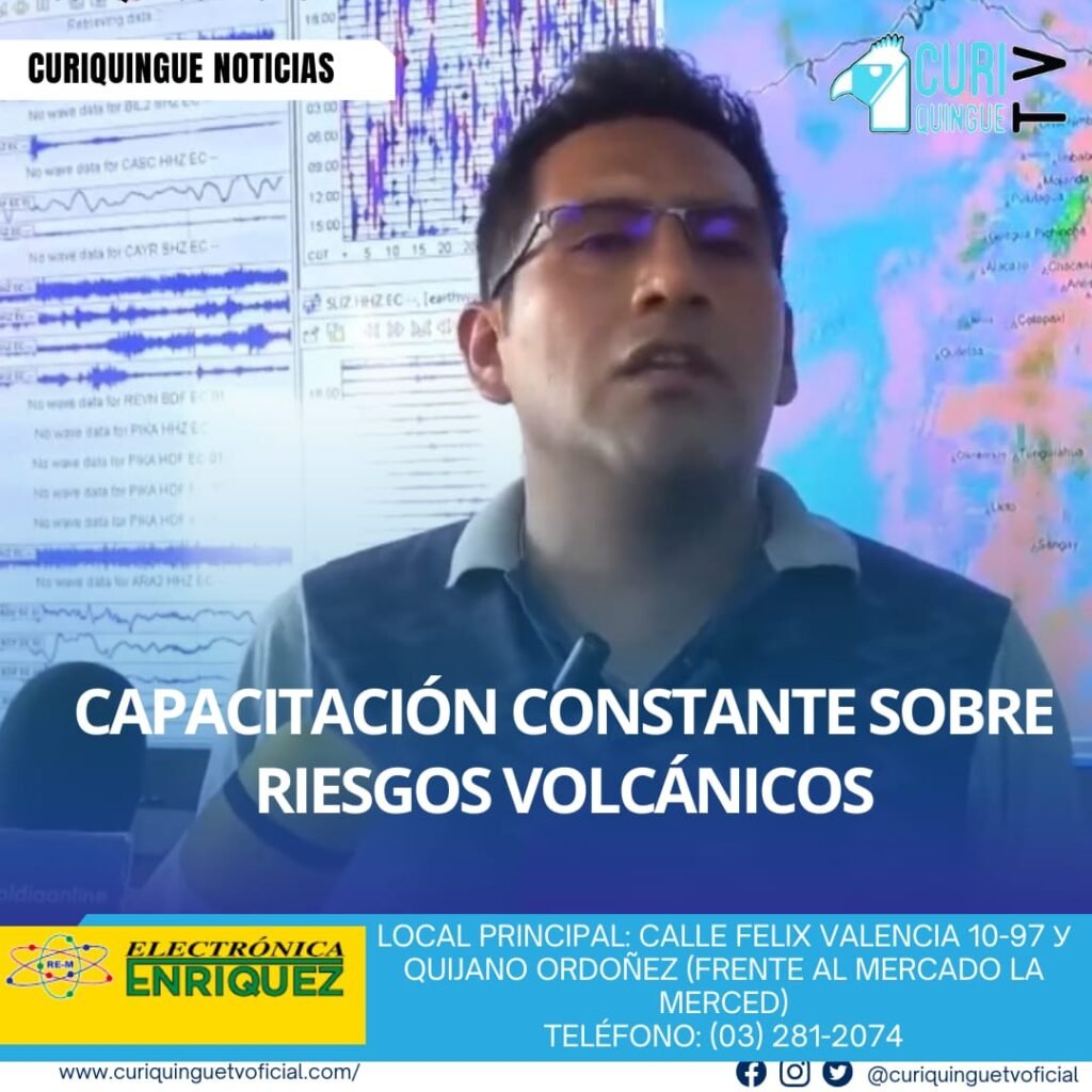 Noticia Latacunga La Dirección de Seguridad Ciudadana trabaja en capacitaciones constantes para la ciudadanía sobre los riesgos volcánicos y cómo actuar en caso de una erupción. El director de Seguridad Ciudadana informa que también monitorean las actividades del volcán para estar preparados ante una posible erupción y coordinar acciones efectivas de respuesta y mitigación.