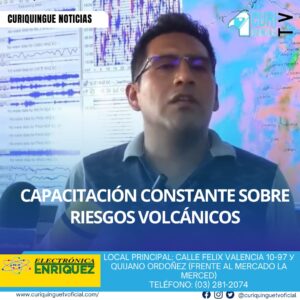 Noticia Latacunga La Dirección de Seguridad Ciudadana trabaja en capacitaciones constantes para la ciudadanía sobre los riesgos volcánicos y cómo actuar en caso de una erupción. El director de Seguridad Ciudadana informa que también monitorean las actividades del volcán para estar preparados ante una posible erupción y coordinar acciones efectivas de respuesta y mitigación.