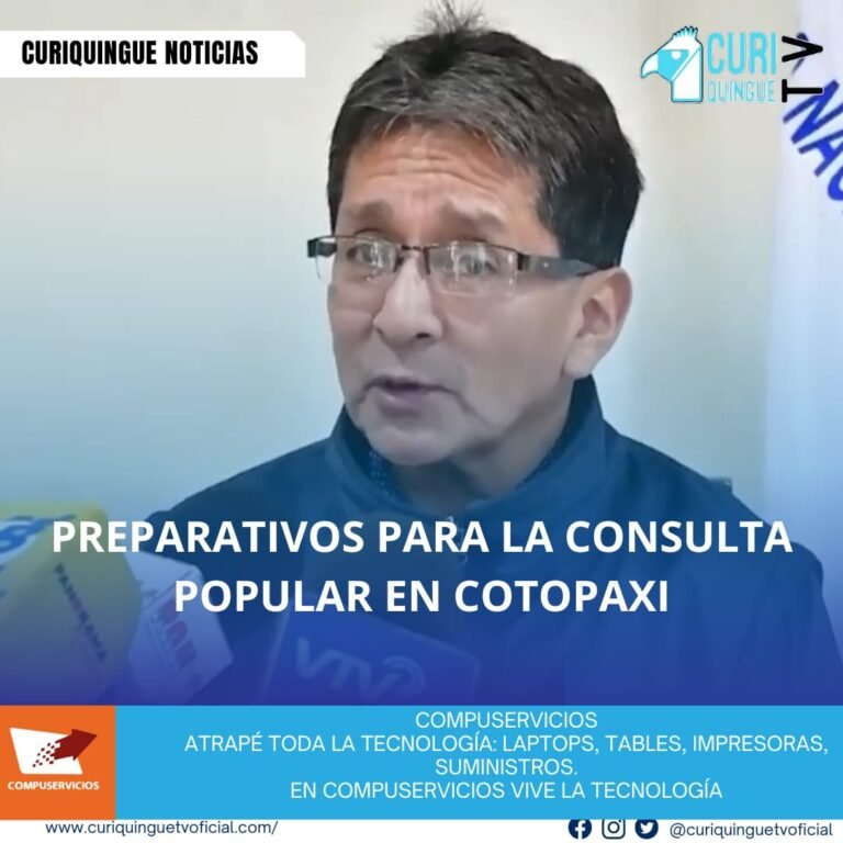 Noticias Cotopaxi El Consejo Nacional Electoral (CNE) de Cotopaxi se prepara para la próxima consulta popular que se llevará a cabo en diciembre. El CNE trabaja en la organización y logística del evento para garantizar que se realice de manera transparente y eficiente.