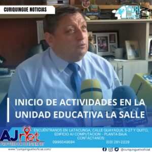 La unidad educativa La Salle inició actividades con un aforo de 1500 estudiantes, marcando el comienzo del nuevo año lectivo en la institución.