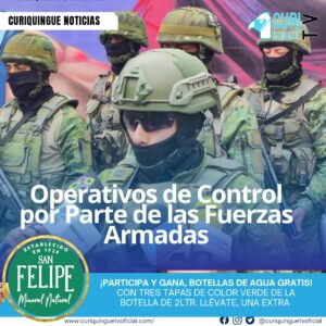 Las Fuerzas Armadas están llevando a cabo varios operativos de control en diferentes partes del país para brindar seguridad a la ciudadanía para prevenir actividades ilícitas. Estas operaciones incluyen el control de armas, municiones y explosivos en diferentes puntos estratégicos del país.