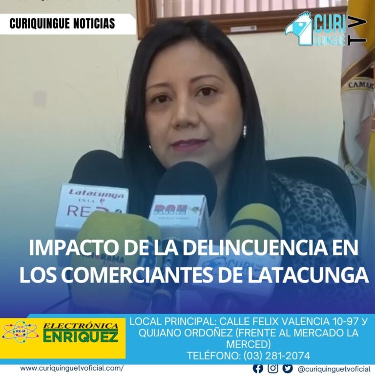 Verónica Pasquel, presidente la Cámara de Comercio de Latacunga, expresó su preocupación por la creciente delincuencia en la ciudad. Según Pasquel, los comerciantes están siendo afectados por robos y otros delitos, lo que está generando un clima de inseguridad en la zona. Un reciente robo ocurrido en la calle Quito el miércoles pasado es solo uno de los muchos incidentes que han afectado a los comerciantes locales.