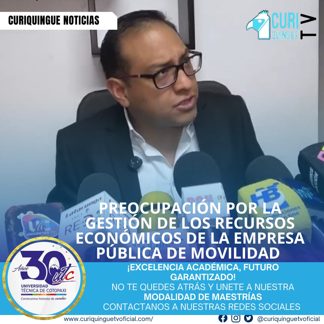 El concejal Cristian Molina ha expresado su preocupación por la gestión de los recursos económicos generados por la empresa pública de movilidad en Latacunga. Según Molina, estos recursos no están siendo reinvertidos en obras que beneficien a la ciudad, como la señalética y la contratación de agentes de tránsito.