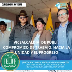 La vicealcaldesa de Pujilí convocó a una rueda de prensa en la que manifestó su deseo de trabajar en unidad por el bien del cantón. Destacó la importancia de la colaboración para impulsar el desarrollo local.