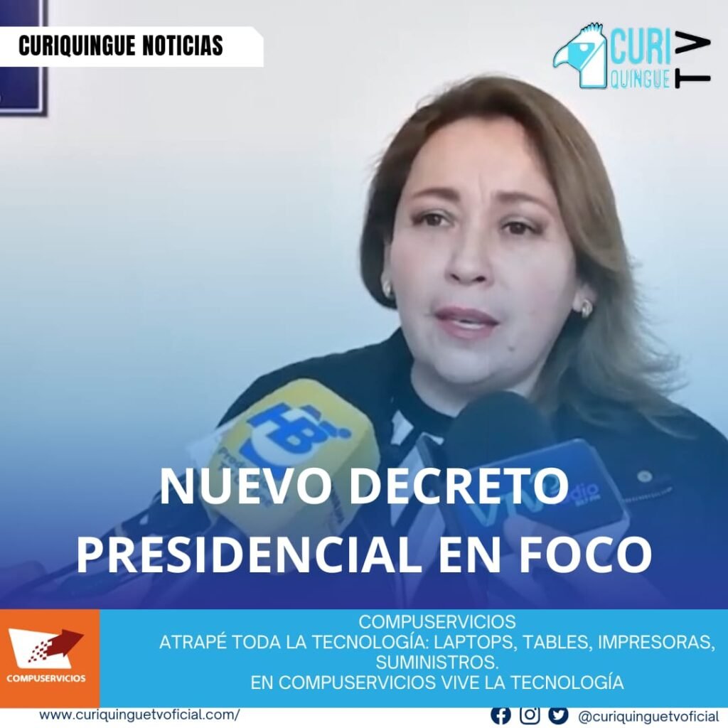 La concejal María Esther Veloz anunció la emisión de un reciente decreto presidencial por parte del gobierno nacional. Aunque aún no se conocen detalles específicos sobre el contenido del decreto, la comunidad está atenta a las medidas que se están tomando .