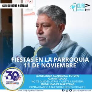 En un ambiente festivo, Olmedo Pacheco, presidente del Comité de Fiestas de la parroquia 11 de Noviembre, junto a otros miembros del comité, realizaron un simbólico "jochado" al alcalde de Latacunga, Fabricio Tinajero. Según la tradición, el jochado es una forma de pedir a una persona importante que acepte un cargo o responsabilidad en una celebración. En este caso, se espera que el alcalde Tinajero participe en las fiestas  del sector, compromiso que aceptó con gusto.