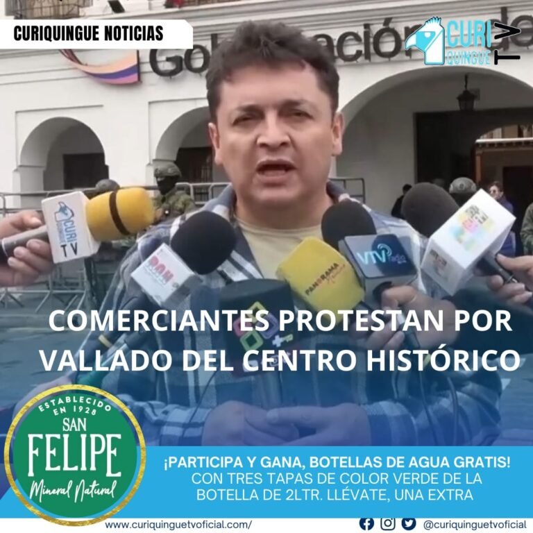 Varios comerciantes del centro de Latacunga expresaron su inconformidad con el vallado del centro histórico, argumentando que la falta de acceso está afectando negativamente sus negocios y causando pérdidas económicas.