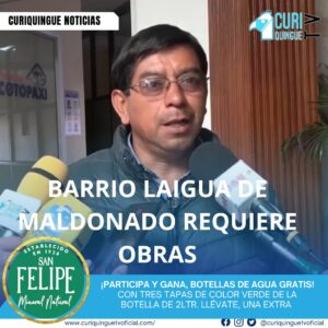 El presidente del barrio Laigua de Maldonado, perteneciente a la parroquia Alaquez, informó sobre la necesidad de varias obras en su comunidad. Los habitantes del sector esperan que se atiendan sus demandas para mejorar su calidad de vida.