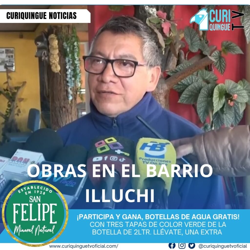 #NoticiaLocal El presidente del Barrio Illuchi informó sobre las obras que se están realizando en el sector y destacó las necesidades que aún existen en la comunidad. Le recordamos que puede seguir a través de #CuriquingueTv en #ATVCABLE #canal83 #Latacunga #Pujilí #Saquisilí #CBVisión #canal79 #Salcedo #Ambato #TVPlus #canal48 #LaManá #Valencia #Quevedo a las 07H00. ¡Gracias por sintonizarnos! #CuriquingueTv #UnaNuevaFormaDeHacerTelevisión www.curiquinguetv.com