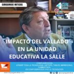 El rector de la Unidad Educativa La Salle, Eddy Cárdenas, informó sobre cómo les ha afectado el vallado del centro de Latacunga debido a la presencia del presidente Daniel Noboa. Aunque no se proporcionaron detalles específicos sobre el impacto, se espera que las autoridades brinden información adicional sobre las medidas adoptadas durante este período.