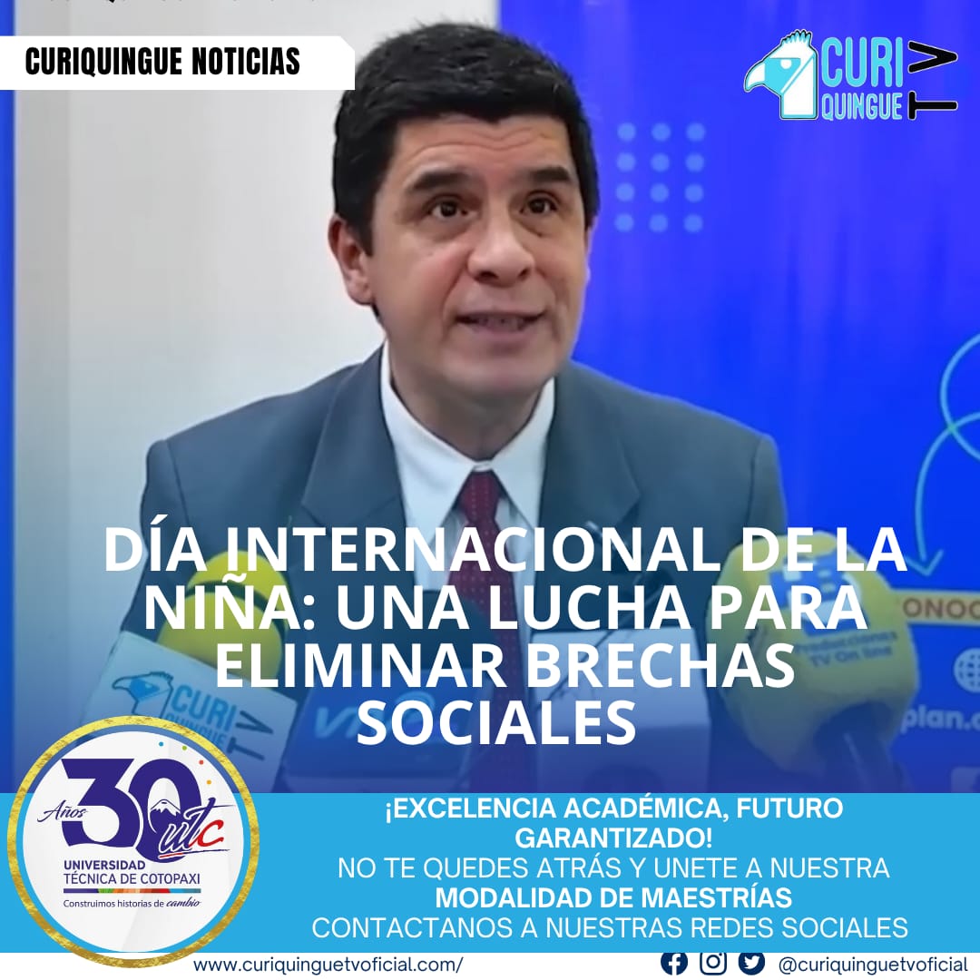 El director de Plan Internacional Ecuador Sierra Centro anunció que este 11 de octubre se celebrará el Día Internacional de la Niña. Esta fecha tiene como objetivo visibilizar la situación actual de las niñas y promover la eliminación de las brechas que aún persisten en la sociedad.