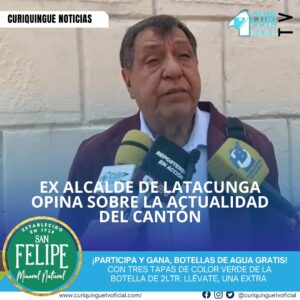El ex alcalde de Latacunga, Patricio Sánchez, expresó su punto de vista sobre la situación actual del cantón. Según Sánchez, la ciudad no ha avanzado como debería en términos de desarrollo. Esta declaración se suma a las preocupaciones de muchos ciudadanos que buscan mejoras en la infraestructura y servicios públicos de la ciudad.
