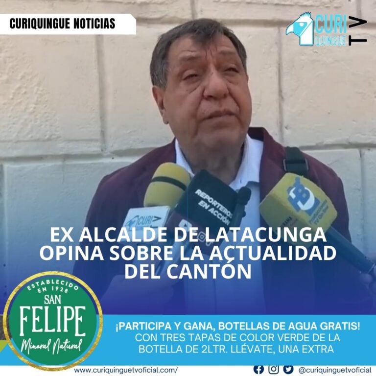 El ex alcalde de Latacunga, Patricio Sánchez, expresó su punto de vista sobre la situación actual del cantón. Según Sánchez, la ciudad no ha avanzado como debería en términos de desarrollo. Esta declaración se suma a las preocupaciones de muchos ciudadanos que buscan mejoras en la infraestructura y servicios públicos de la ciudad.