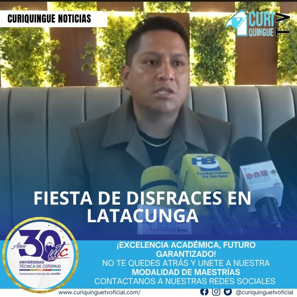 Este 31 de octubre, la ciudad de Latacunga se vestirá de fiesta con una jornada de disfraces abierta a todo público, sin límite de edad y con participación también para las mascotas. El evento será gratuito y no requiere inscripción. Los organizadores invitan a la ciudadanía a disfrutar de una jornada llena de diversión, color y creatividad.