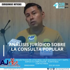 El Dr. Ángel Guala, abogado en libre ejercicio, compartió su punto de vista sobre la próxima consulta popular planteada por el gobierno de Daniel Noboa. En su análisis, el Dr. Guala evaluó los aspectos jurídicos y constitucionales de la consulta, ofreciendo una visión crítica y objetiva sobre la materia. Su opinión busca contribuir al debate público y fomentar una discusión informada sobre el tema.