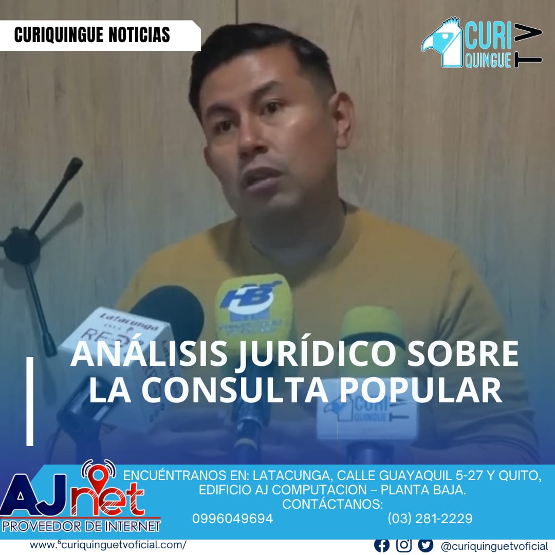 El Dr. Ángel Guala, abogado en libre ejercicio, compartió su punto de vista sobre la próxima consulta popular planteada por el gobierno de Daniel Noboa. En su análisis, el Dr. Guala evaluó los aspectos jurídicos y constitucionales de la consulta, ofreciendo una visión crítica y objetiva sobre la materia. Su opinión busca contribuir al debate público y fomentar una discusión informada sobre el tema.
