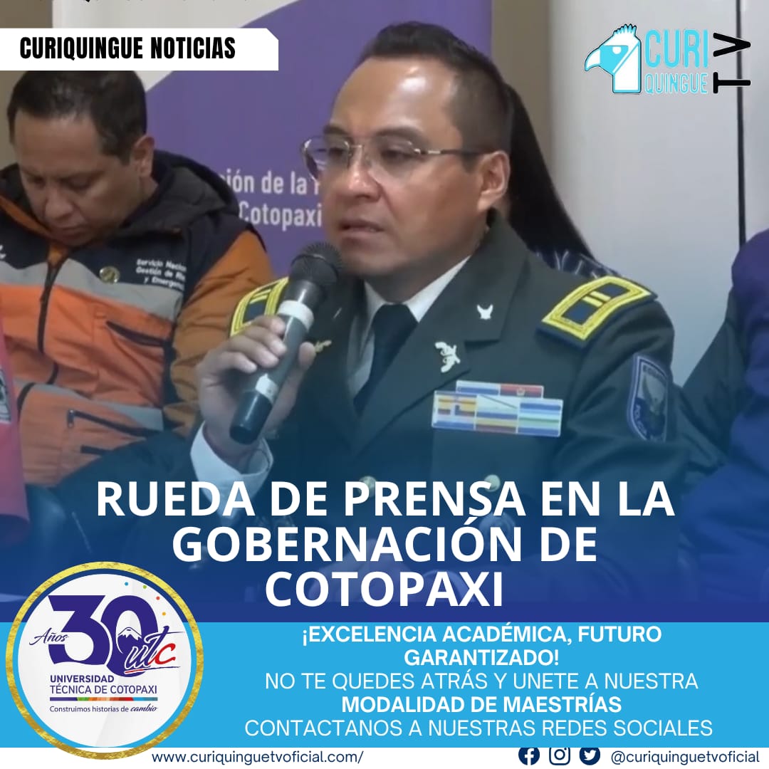La Gobernación de Cotopaxi llevó a cabo una rueda de prensa para informar sobre los operativos de control y las novedades que dejó el pasado feriado nacional. Durante el evento, se destacaron los esfuerzos realizados por las autoridades para garantizar la seguridad y el orden en la provincia.