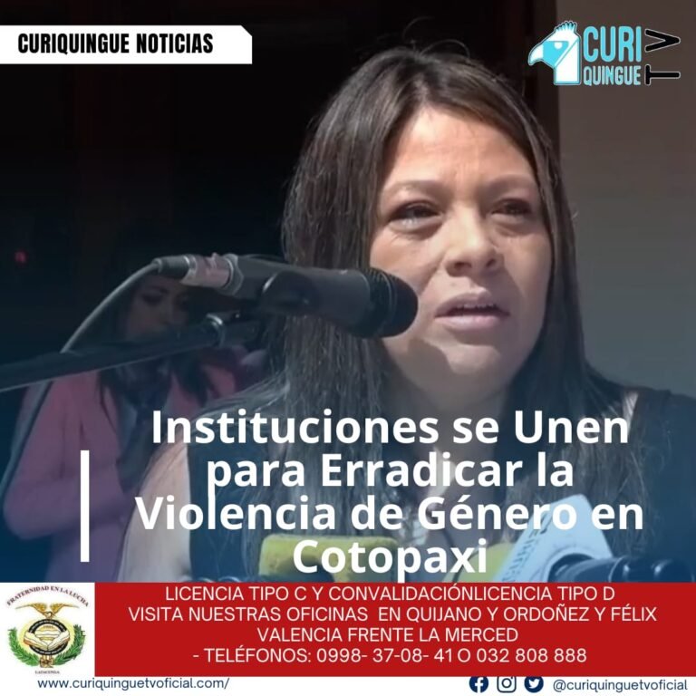 Varias instituciones se han unido para erradicar la violencia de género en Cotopaxi durante un evento que se llevó a cabo en la Gobernación de Cotopaxi. El objetivo es trabajar juntos para prevenir y combatir la violencia contra las mujeres y promover una sociedad más justa y equitativa.