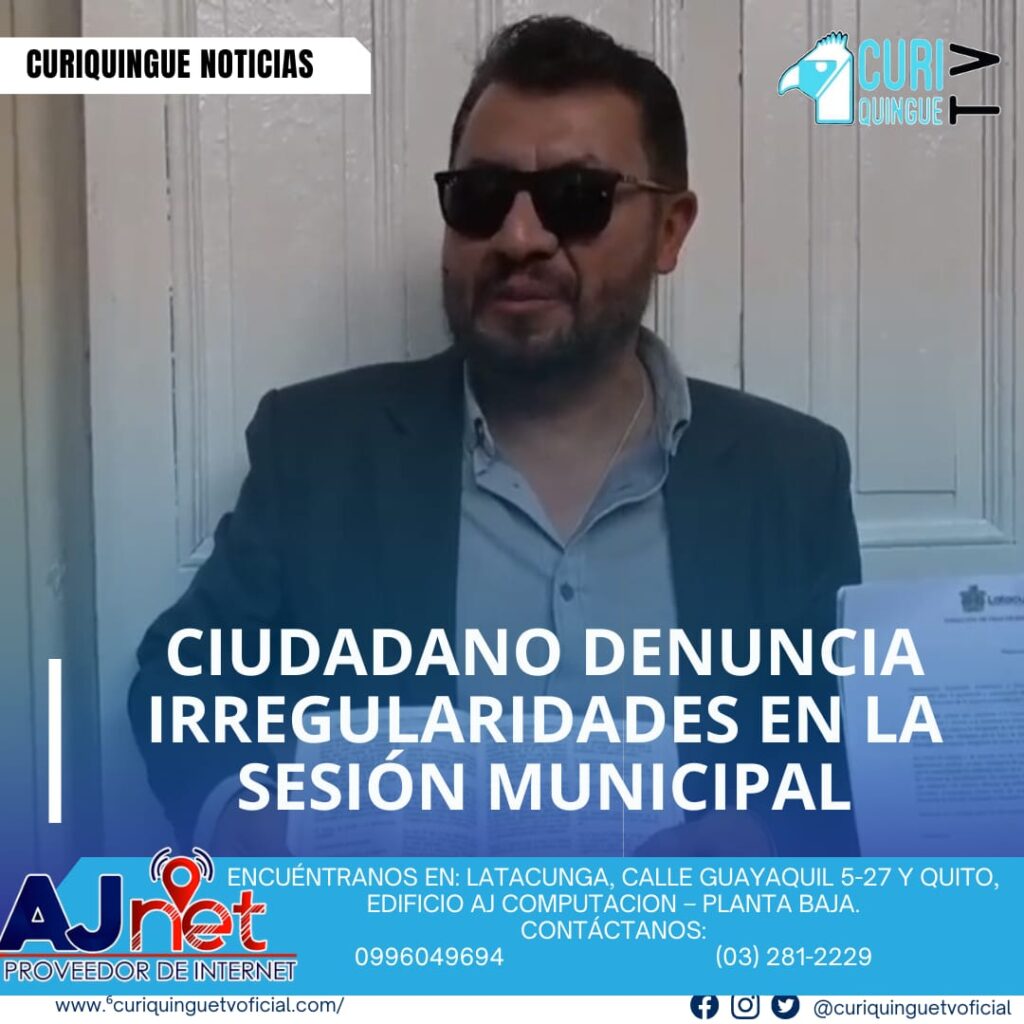 Un ciudadano latacungueño denunció que se cometieron arbitrariedades en su contra al solicitar ser usuario de la silla vacía en la sesión municipal de este miércoles 26 de noviembre en la zona de Loreto. El ciudadano expresó su descontento y pidió transparencia en el proceso. La denuncia será investigada para determinar las circunstancias y tomar las medidas necesarias.
