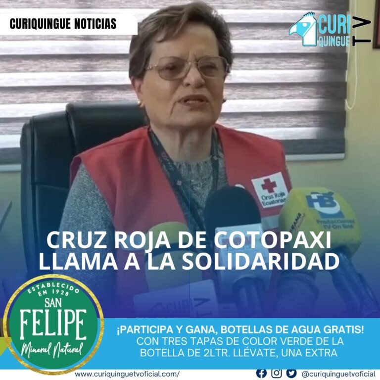 La Cruz Roja de Cotopaxi hace un llamado a la comunidad para recolectar donaciones de caramelos, juguetes en buen estado, ropa y cobijas para donar a los más necesitados. La institución agradece la generosidad y solidaridad de los ciudadanos.