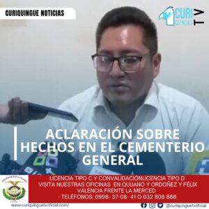 El director de Servicios Públicos aclaró que en el  Cementerio General se registró la sustracción de algunos objetos de un mausoleo. Sin embargo, desmintió que haya existido profanación de cadáveres, como circulaba en versiones no oficiales. Las autoridades investigan el caso para determinar responsabilidades.