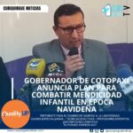 El gobernador de Cotopaxi, Nelson Sánchez Figueroa, ha anunciado que varias instituciones públicas aplicarán un plan para contrarrestar la mendicidad infantil en la provincia durante la época navideña. Esta iniciativa se enmarca en el programa nacional "Dar Derechos con Dignidad", que busca proteger a los niños y niñas de la explotación y el abuso.
