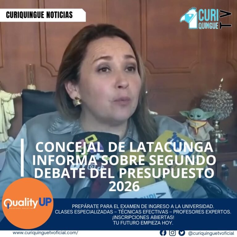 La concejal de Latacunga, María Esther Veloz, ha informado sobre el segundo debate para la aprobación del presupuesto 2026. Según la concejal, el debate se centrará en discutir y aprobar el presupuesto para el próximo año, que busca impulsar el desarrollo de la ciudad y mejorar la calidad de vida de los ciudadanos.